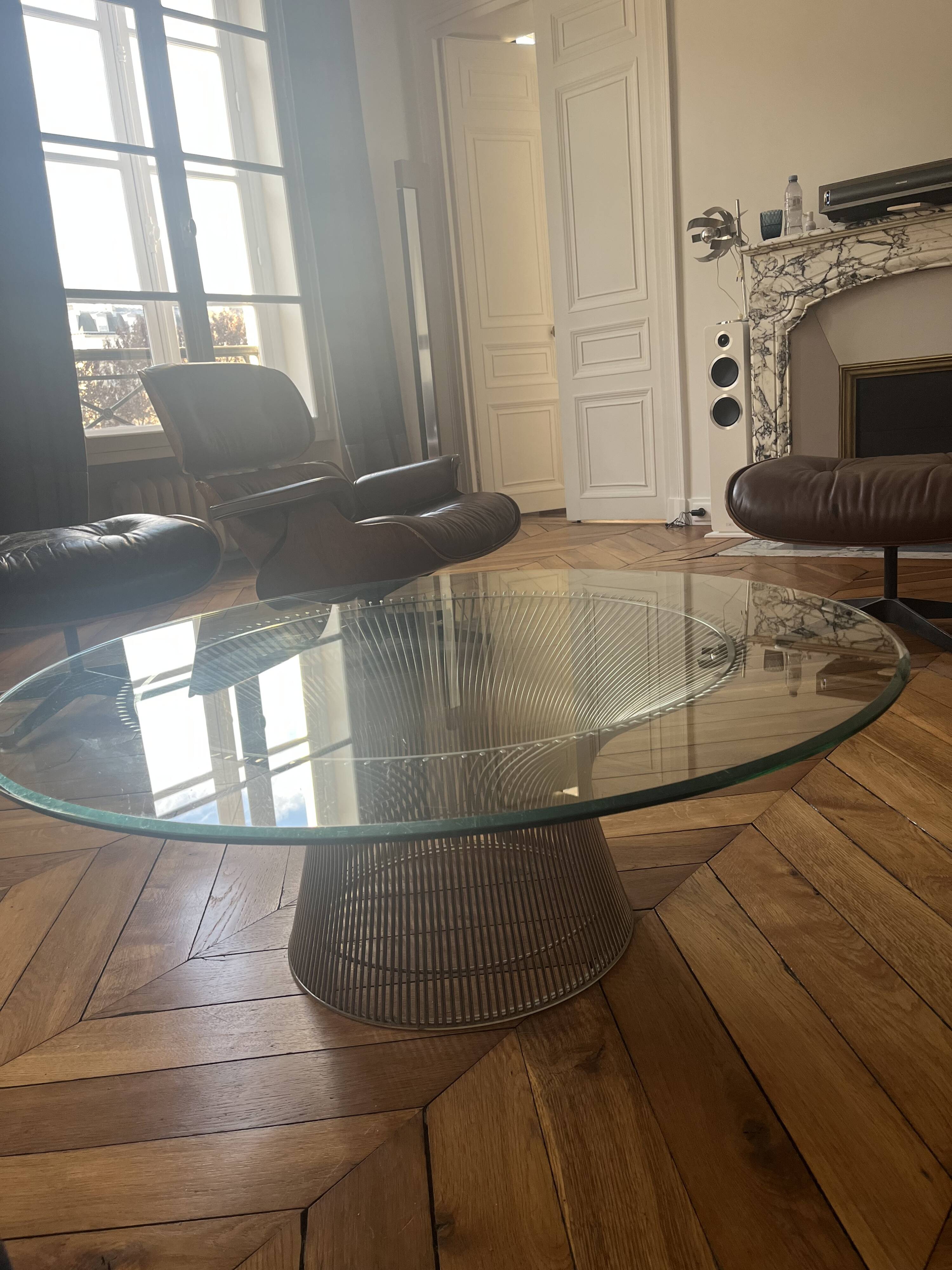 Warren Platner Steel and Glass Coffee Table, 1962