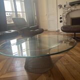 Warren Platner Steel and Glass Coffee Table, 1962