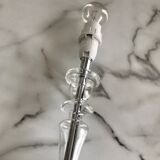 Translucent candle holder lamp base