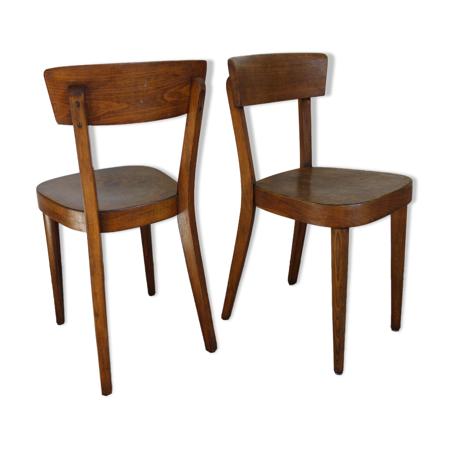 Pair of vintage Fischel bistro chairs