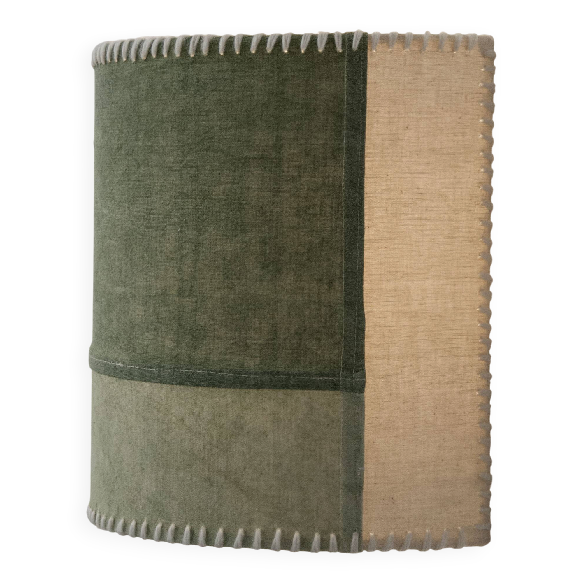 Small blonde wall light - shades of green