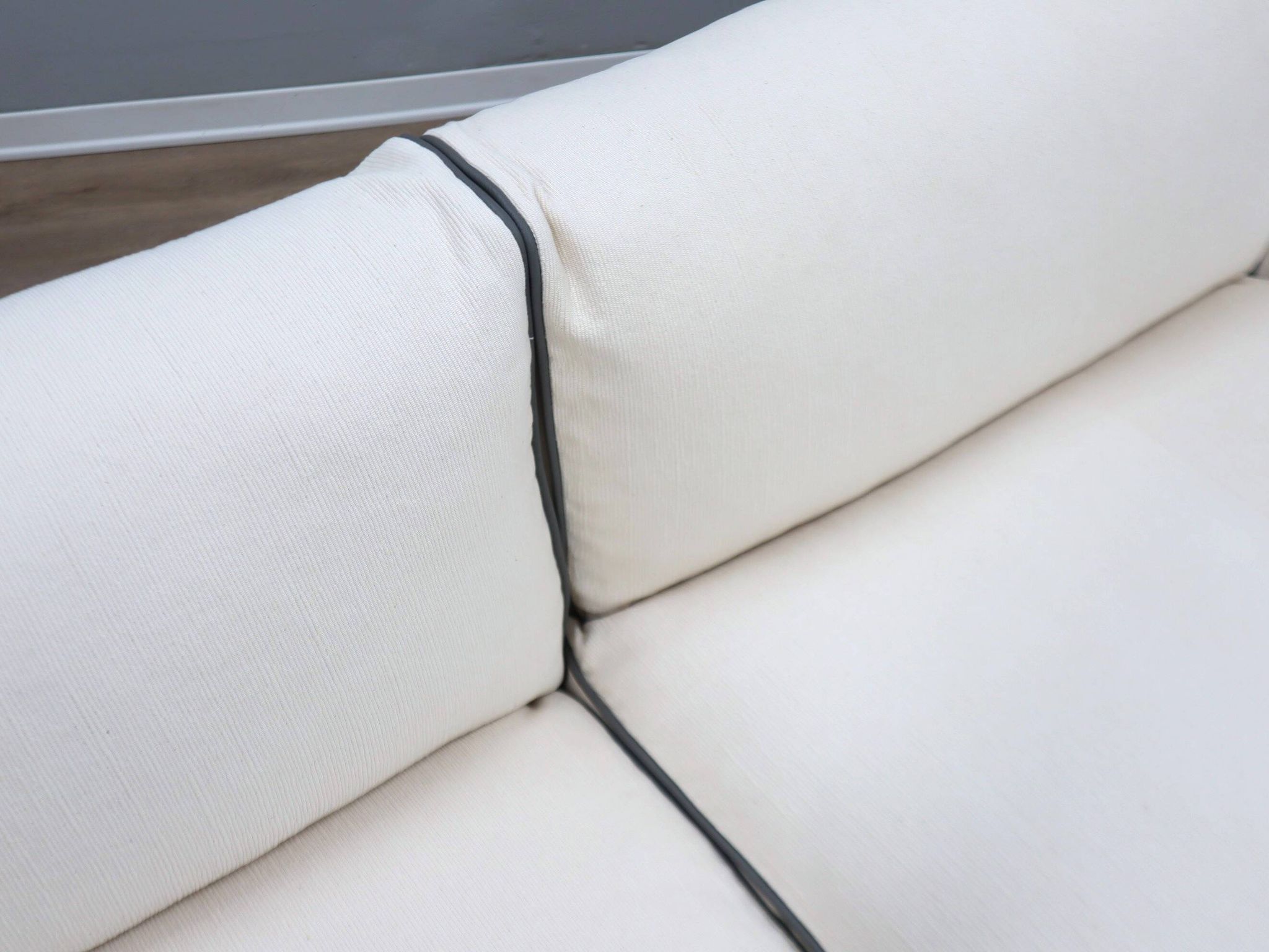 Vintage 3-seater sofa by Marzio Cecchi in ribbed leather 1970s