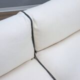 Vintage 3-seater sofa by Marzio Cecchi in ribbed leather 1970s