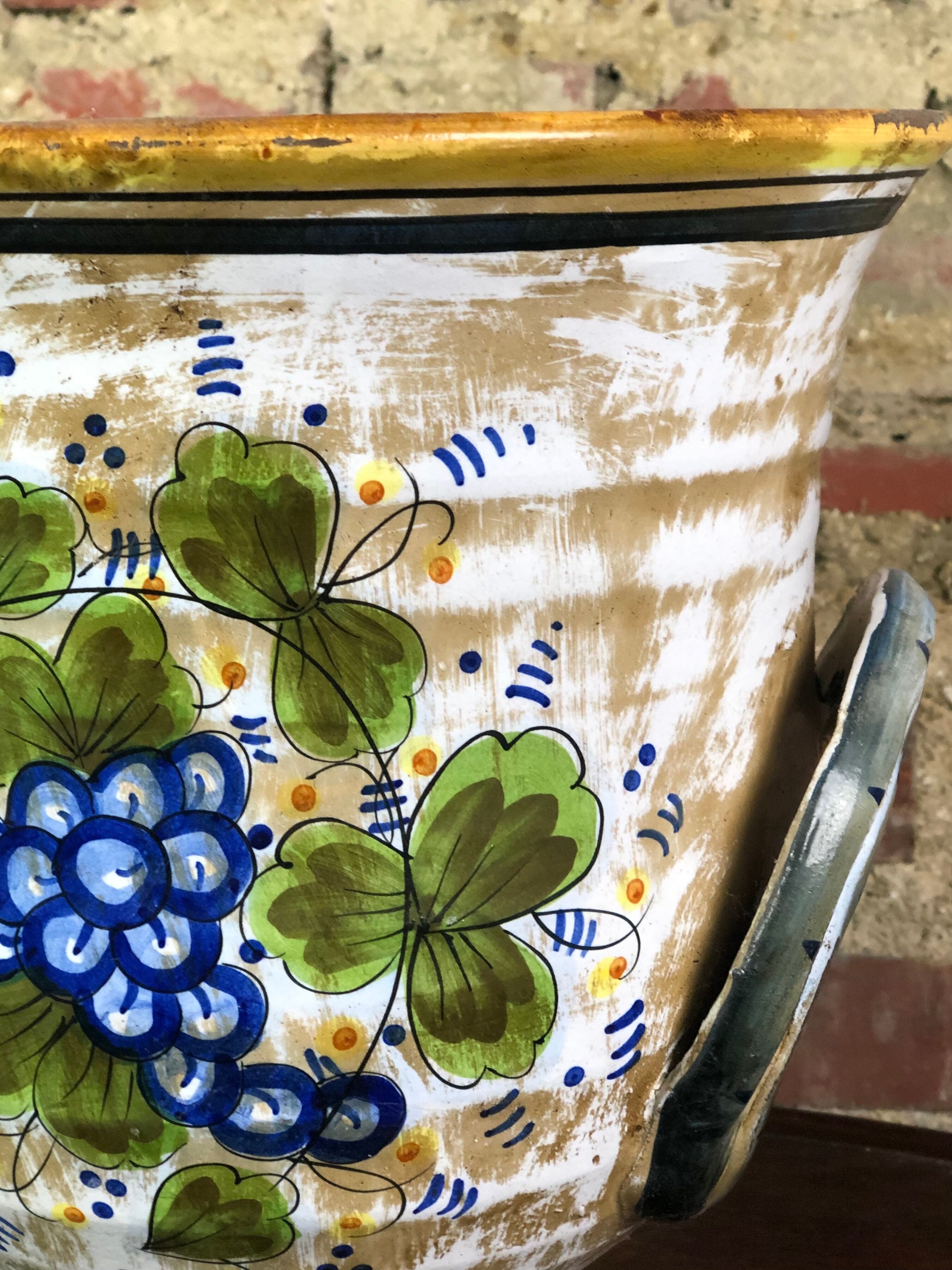 Vintage Medici style ceramic vase "Vino Dolce"