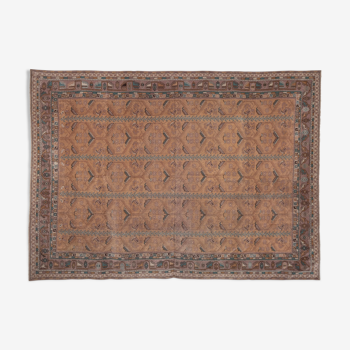 Tapis turc d’oushak avec le bord florale années 70 242x337cm