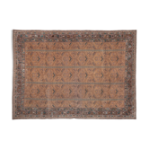 Tapis turc d’oushak avec le bord florale années 70 242x337cm