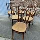 Set of 6 Thonet Fischel restaurant bistro chairs mismatch curved wood