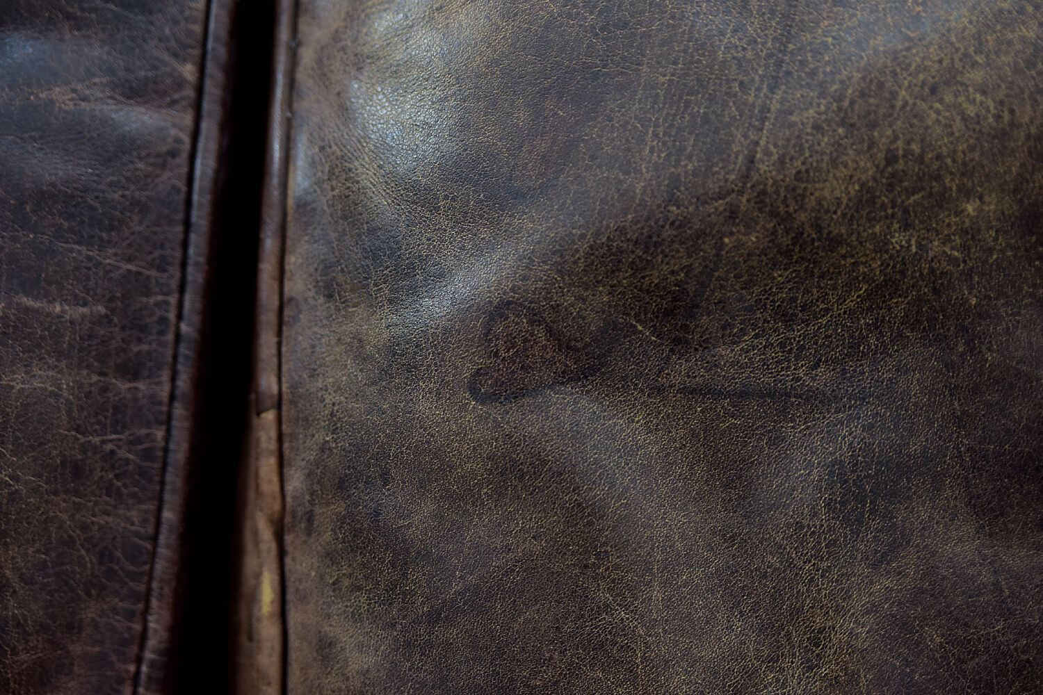 Antique brown leather chesterfield sofa, 1920s