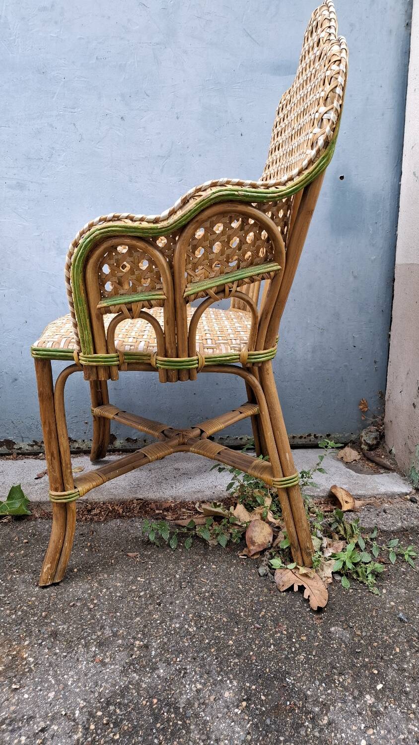 Vintage rattan lounge