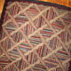 Old american carpet hooked handmade 88cm x 252cm 1880s