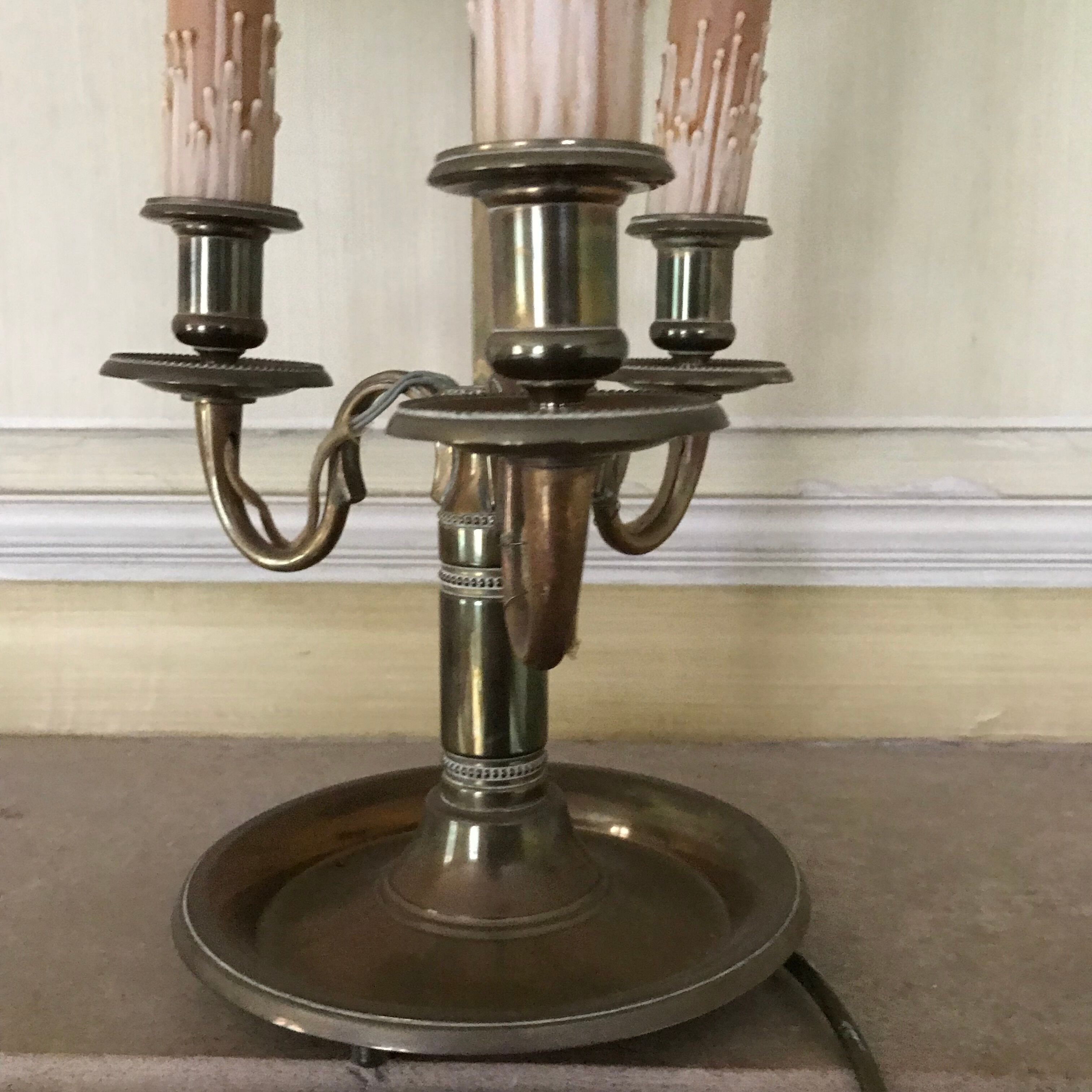 Hot water bottle lamp Aa three lights style Louis XVI XX century