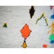 Colorful Berber carpet handmade 182 x 108cm