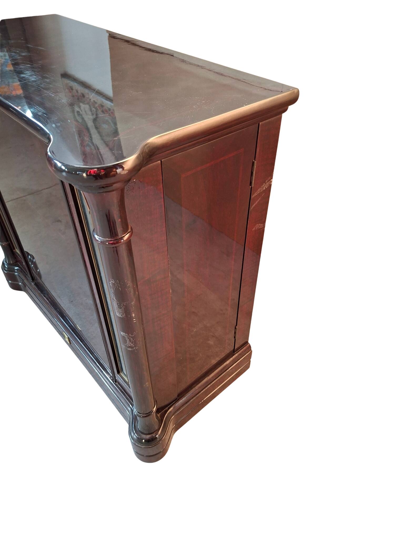 Raro Mobile Bar Girevole in Radica di Mogano "MASTRO CAPPELLINI" anni '70