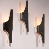 Mid-Century Silver Wall Lamp by Wilhelm Braun Feldweg – Doria Leuchten, Ger