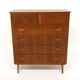 Commode scandinave "tallboy" en teck, Suède, 1950