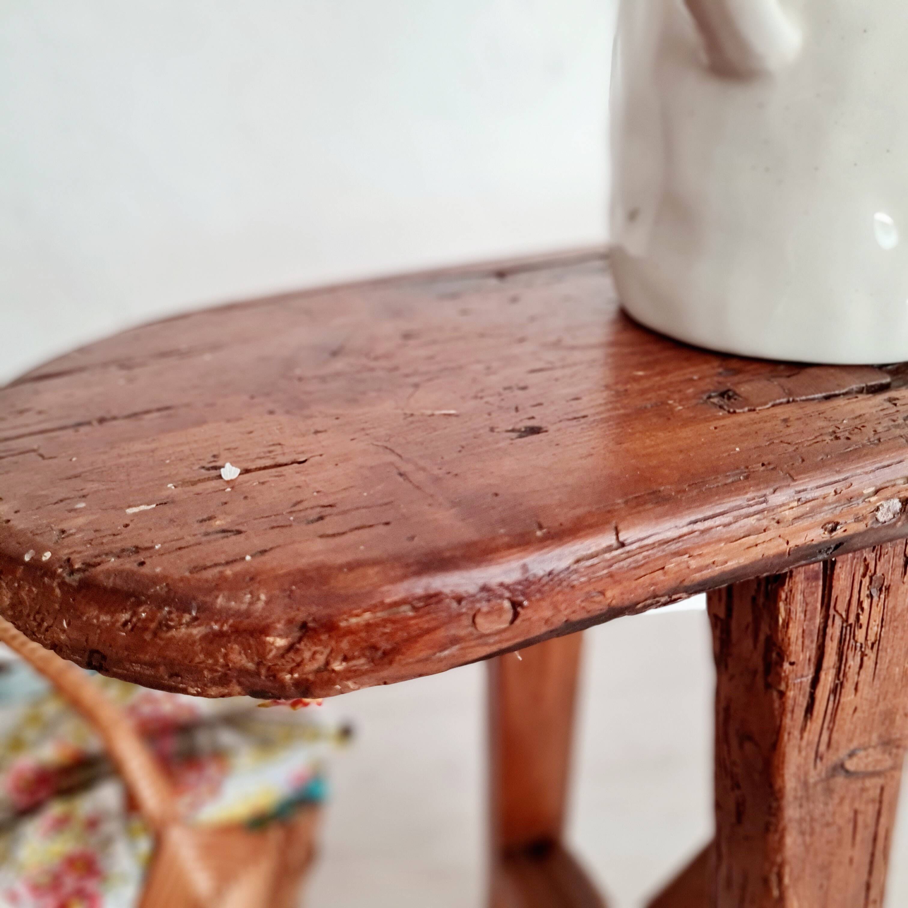 Old wooden farm bench