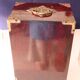 Chinese jewelry box in carved wood and inlaid stones 19th