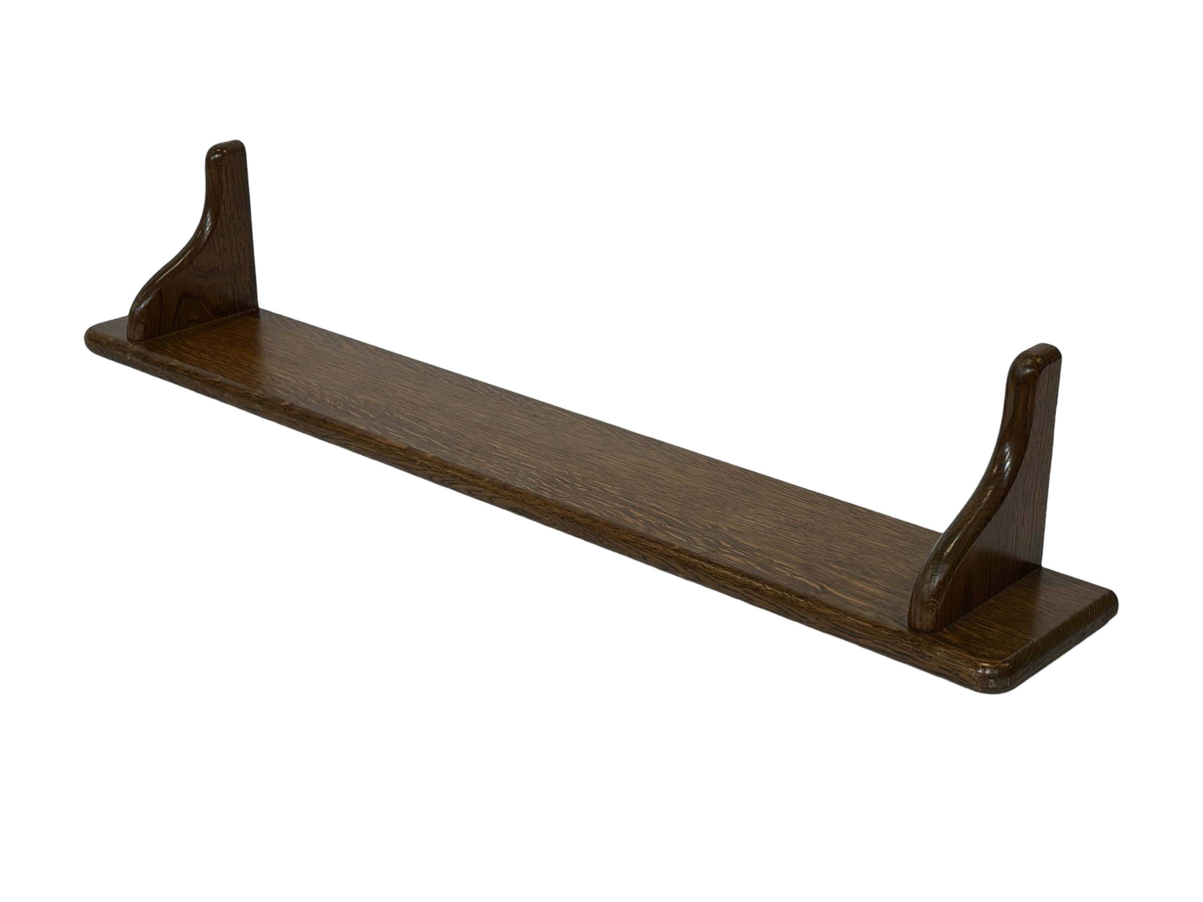 Vintage wall shell rack 1970s wood minimalist design