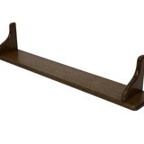 Vintage wall shell rack 1970s wood minimalist design