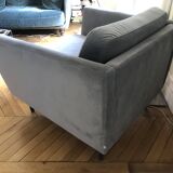 Bo Concept Osaka gray velvet armchair