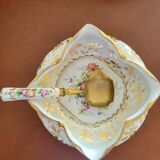 Porcelain deep dish and spoon
