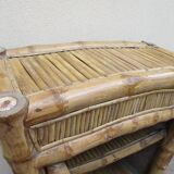 Bamboo and rattan chest of drawers
