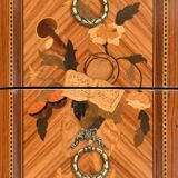 Transitional style commode in marquetry