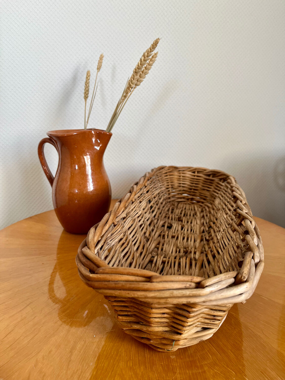Vintage bread basket or croissant basket