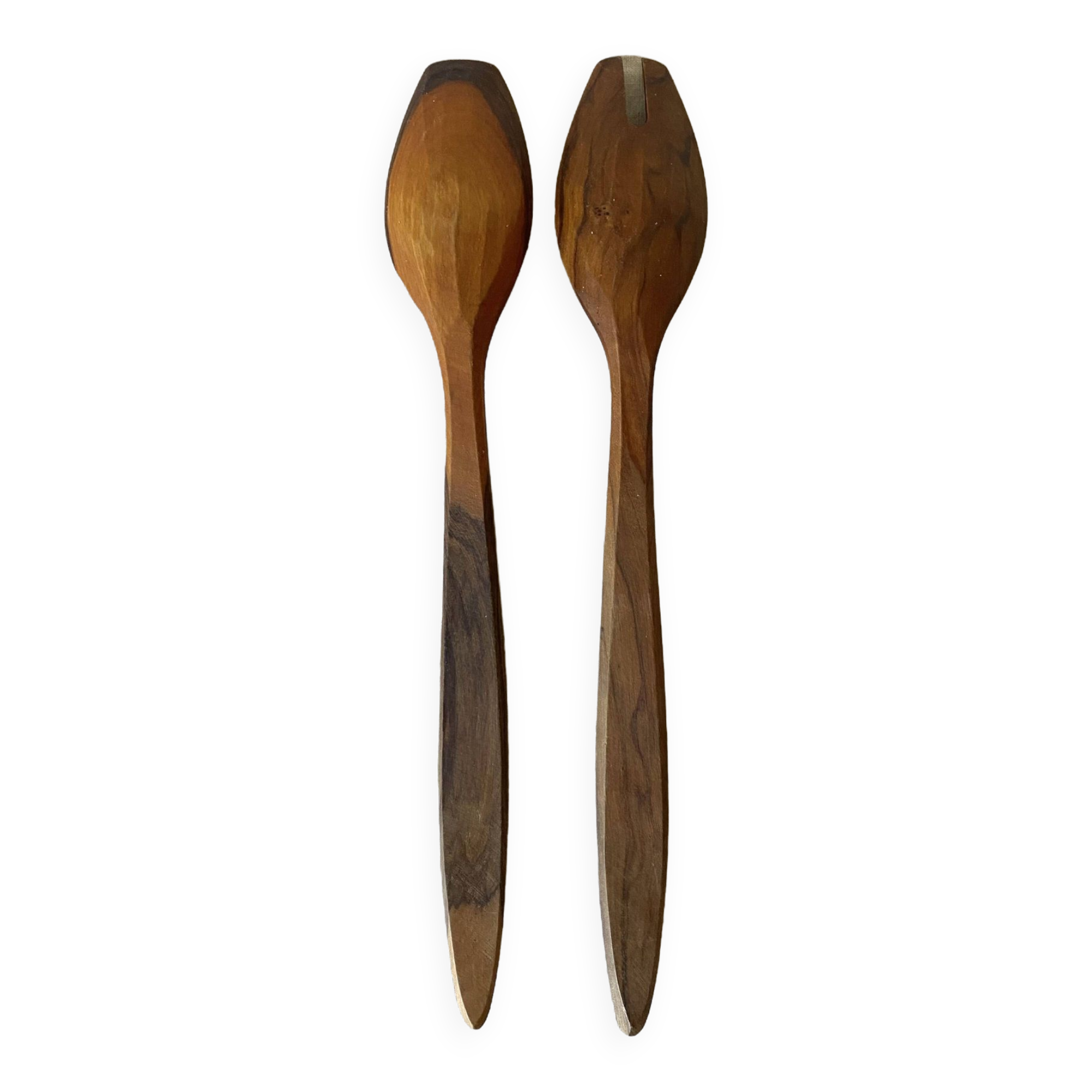 Olive wood salad servers