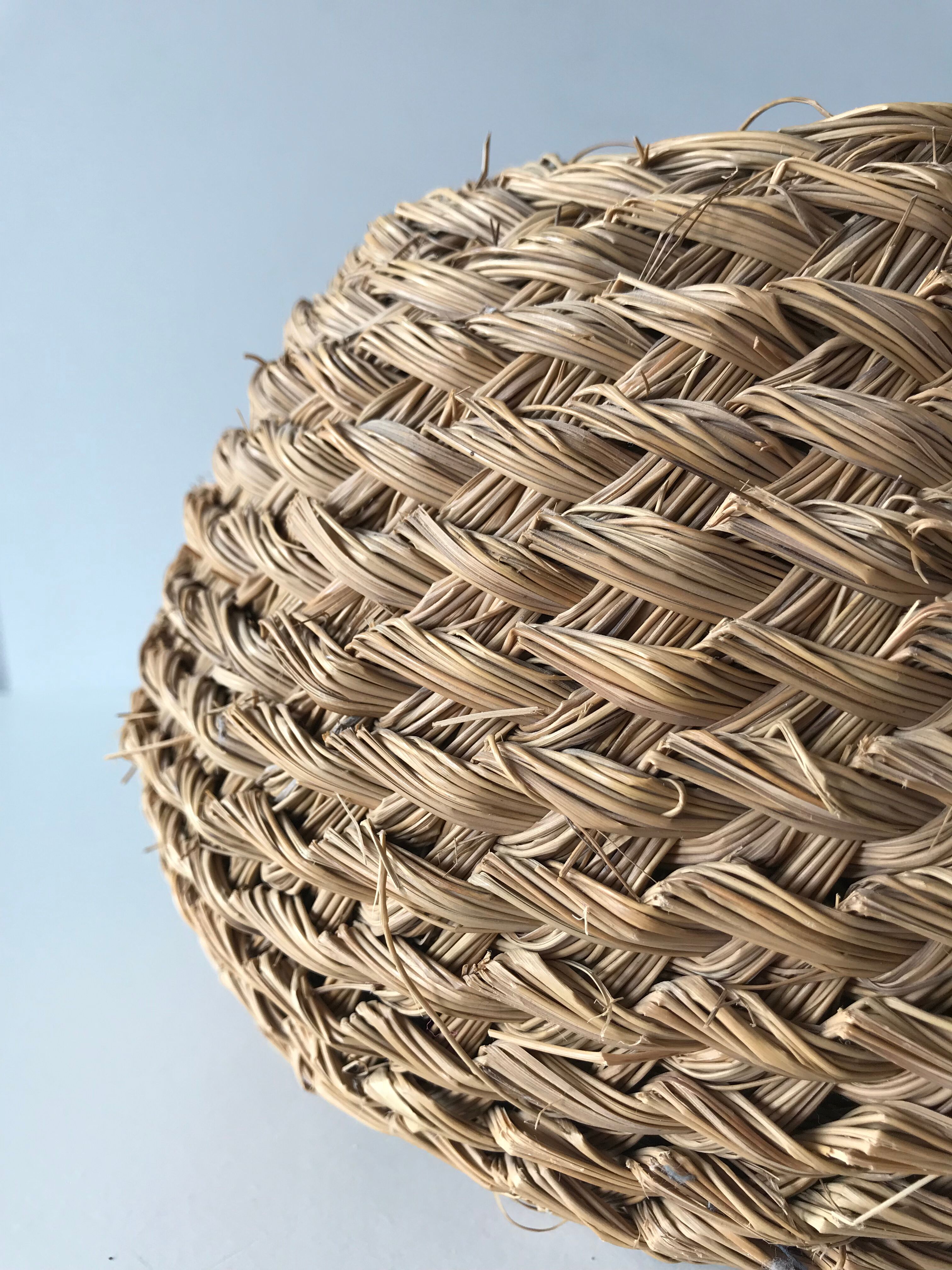 Round bohemian basket