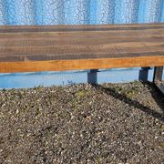 Industrial table 200 x 100 cm with wooden top + metal base