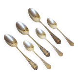 3 small spoons + 3 vintage silver-plated mocha spoons
