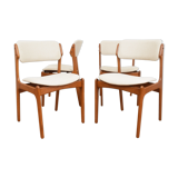 Mid-Century Danish Teak Dining Chairs by Erik Buch for O.D. Møbler, 1960s, Set of 4