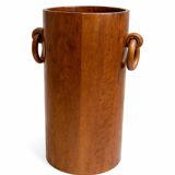 Vintage brutalist umbrella stand or walnut from the 50s/60s.