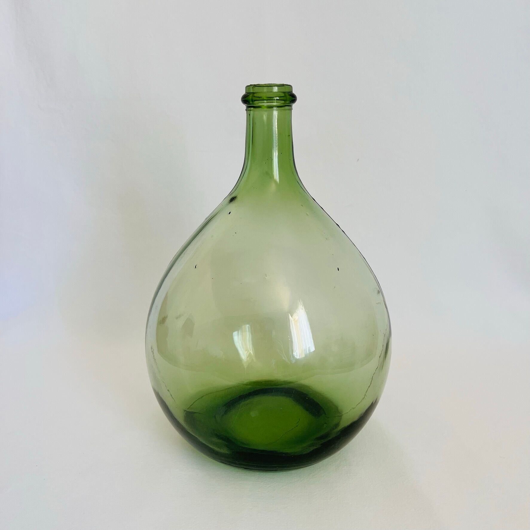 Dame jeanne ancienne 5l vert clair