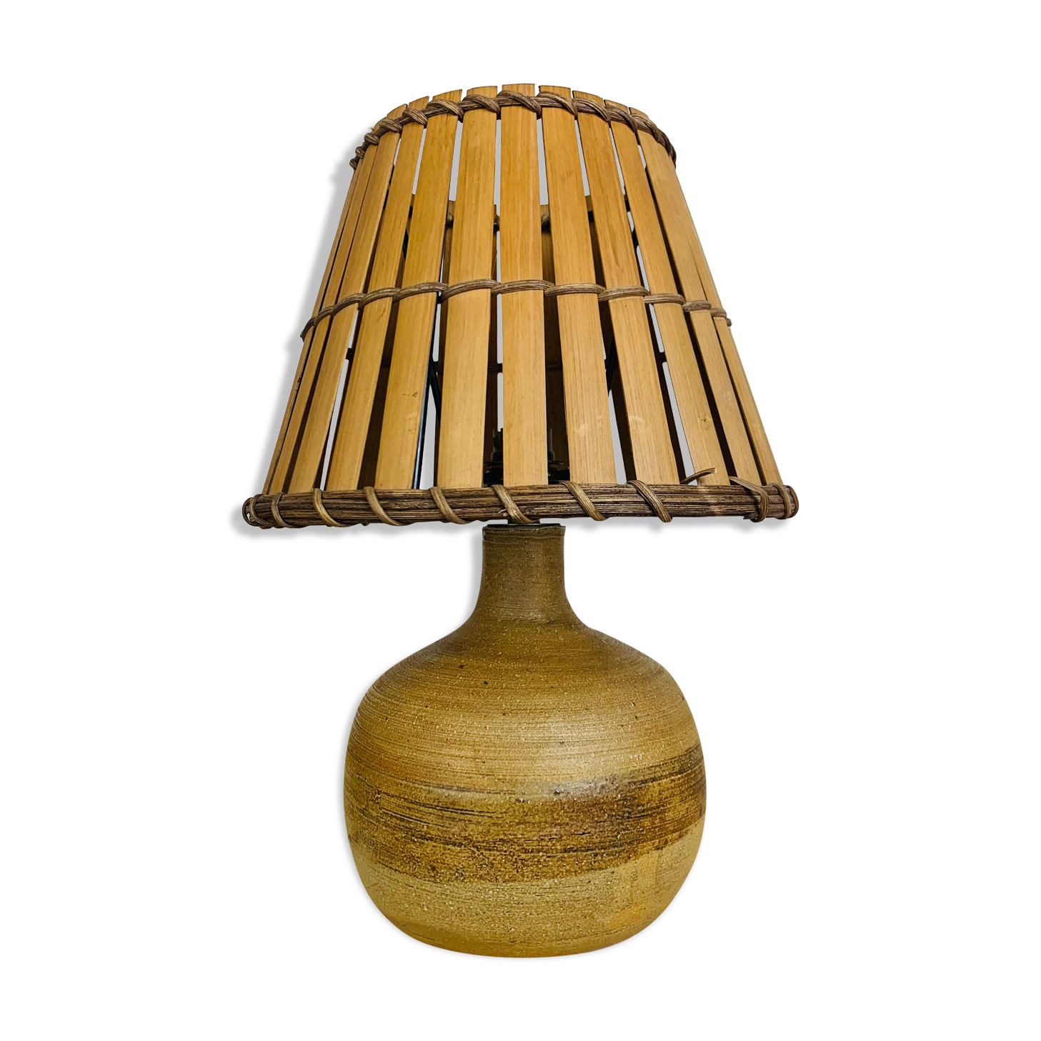 Lamp ball sandstone lampshade wood