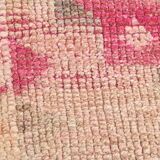 3x13 Rug For Kitchen Pink Beige Herki Vintage Runner Rug, 79x402Cm SK 4146