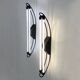 Double black neon wall light by Gian N. Gigante for Zerbetto, 1980