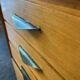 Mini commode vintage en bois avec plateau en formica
