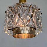 Pair of midcentury glass chandeliers/pendants by Kinkeldey, Germany, 1970s