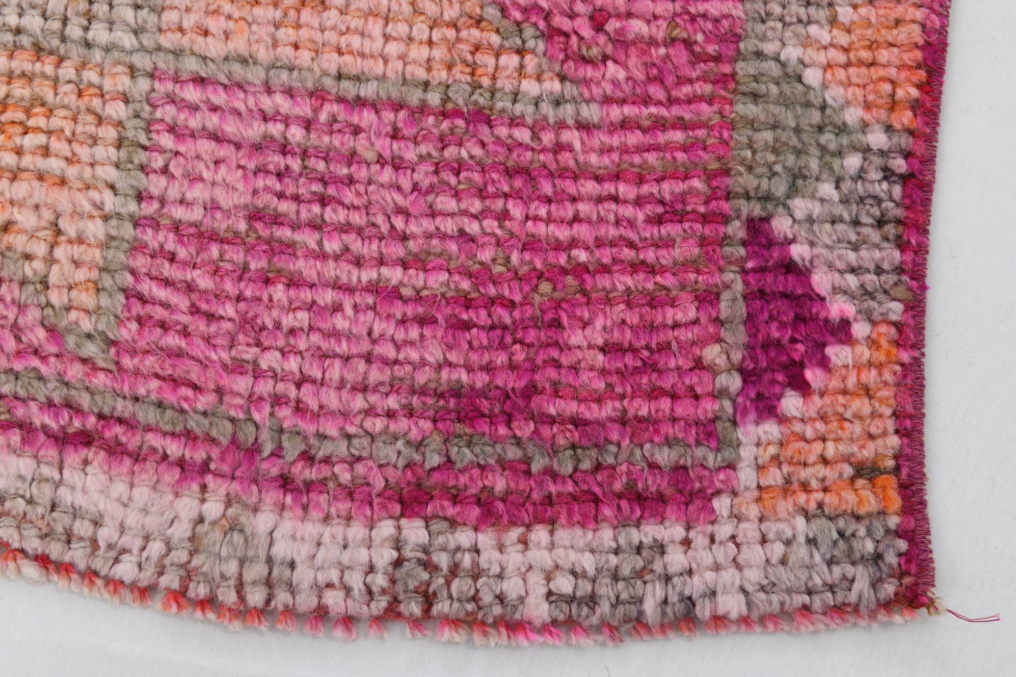 Pink Orange Turkish Runner Rug 100x302Cm