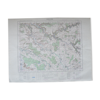 Vintage map of Longuyon