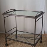 Vintage metal and glass server
