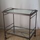 Vintage metal and glass server