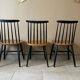 3 vintage Fanett chairs, Tapiovaara model, Stol Kamnik edition