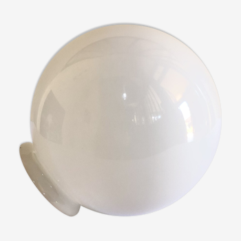 Vintage white opaline globe suspension