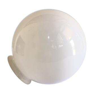 Vintage white opaline globe suspension