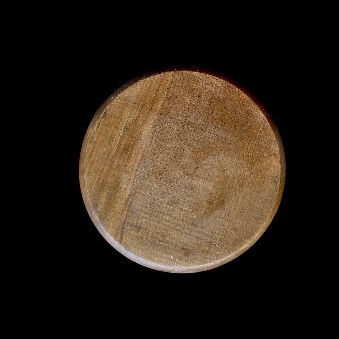 Pair of antique solid wood bar stools – rustic/bistro style