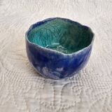 Vintage blue handmade bowl