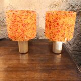 Wall lamps in perspex orange granite